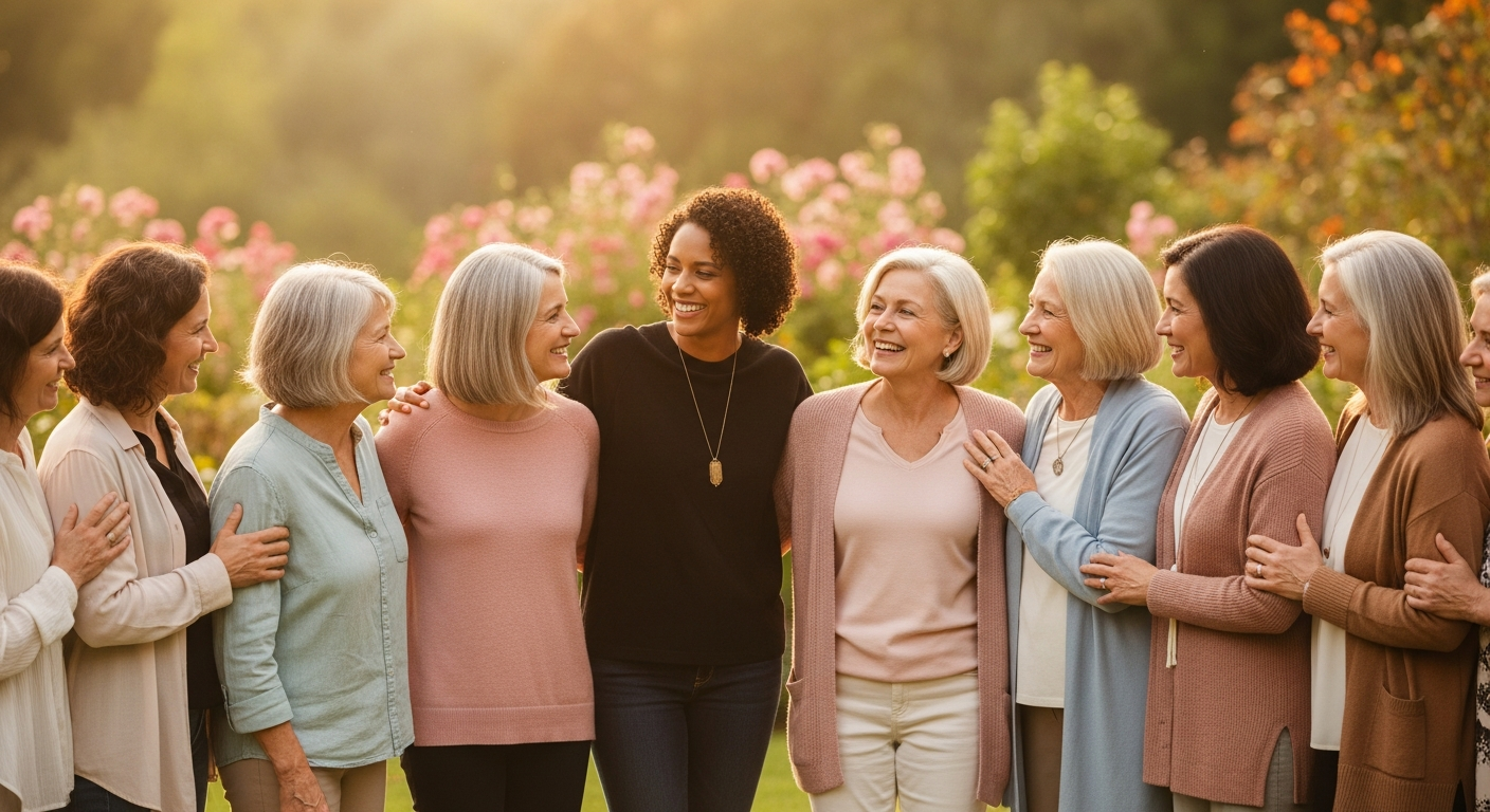 Women supporting one another in a stroke survivor community